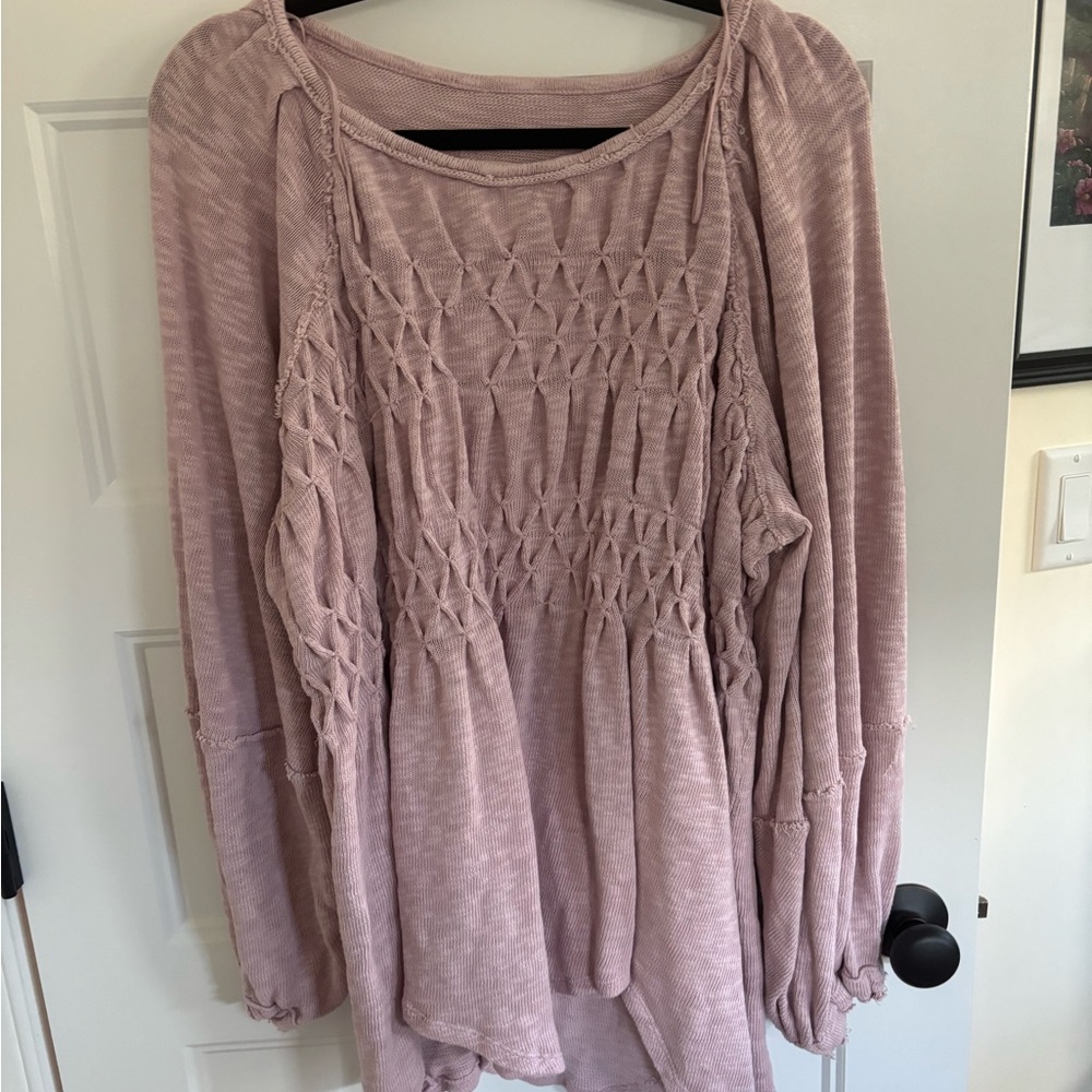 Free People Pink Tunic Top